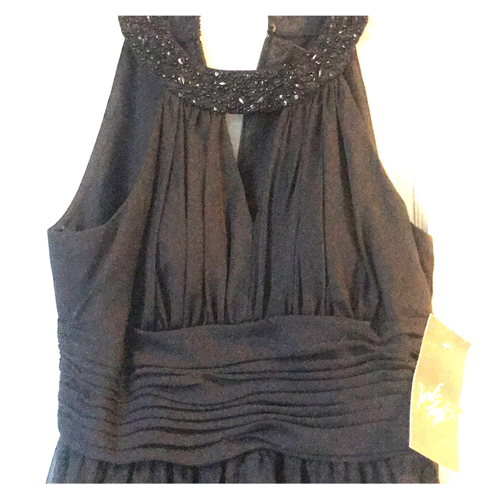 Black chiffon dress